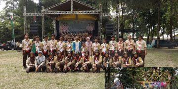 Kontingen Santri Kota Magelang Tetap Semangat Ikuti Perkemahan