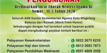 Contact Person Layanan Kantor Kemenag Kota Magelang selama Work From Home (WFH)