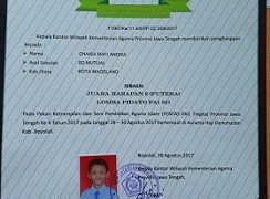 Siswa SD Muhammadiyah 1 Kota Magelang Juara Harapan II Lomba Pidato PAI Tingkat Jawa Tengah