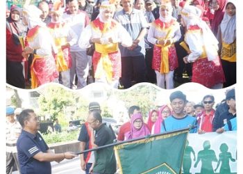 Tari Kuntulan Iringi Jalan Sehat Kerukunan Di Kota Magelang