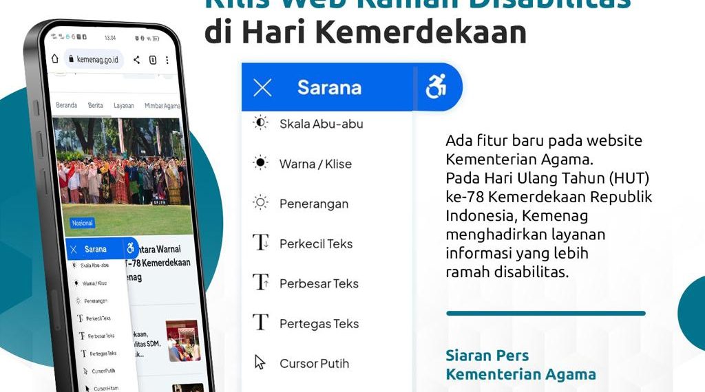 Perluas Akses, Kemenag Rilis Web Ramah Disabilitas di Hari Kemerdekaan