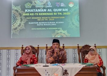 HAB Ke-79 Kemenag RI Tahun 2025 dan HUT ke-25 DWP Tahun 2024: Kankemenag Kota Magelang Selenggarakan Khataman Al-Qur’an